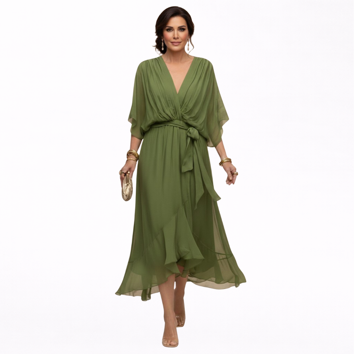 Monica | V-Neck Chiffon Dress