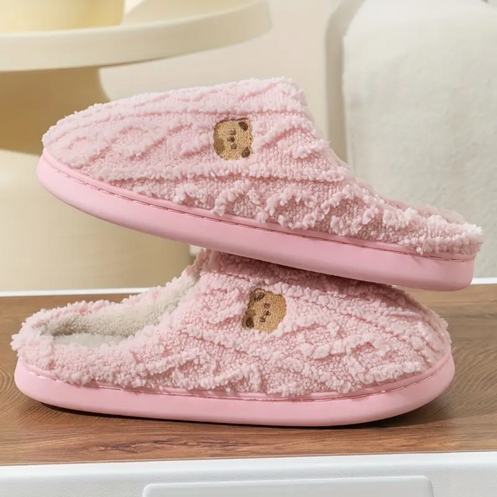Carry - Bear Print Slippers