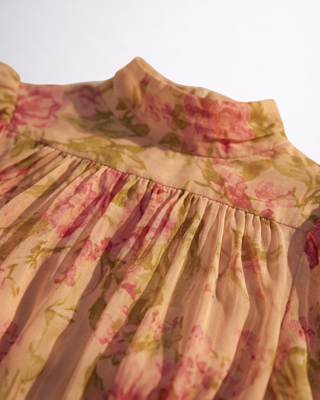 Rosario | Floral Print Long Chiffon Dress