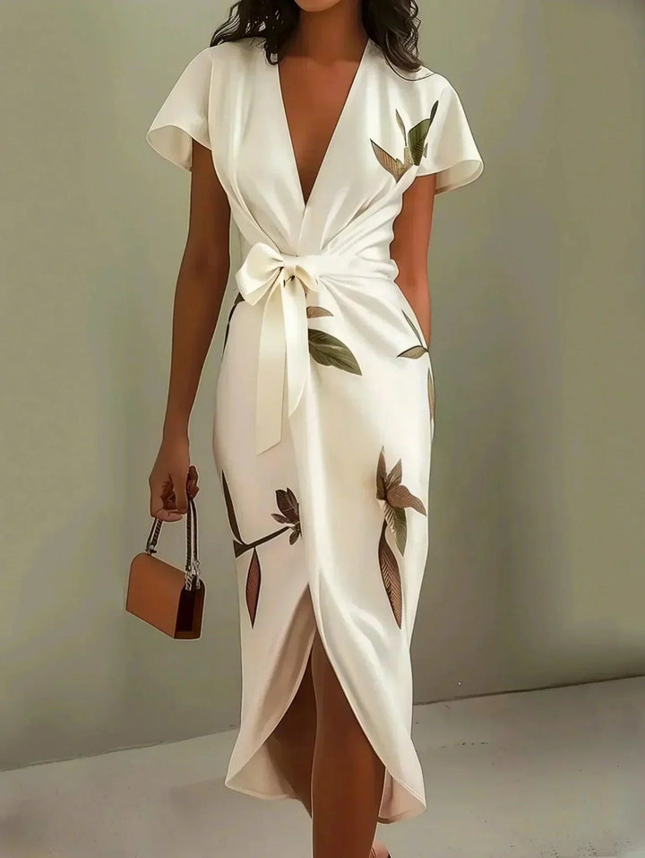 Tess - Elegant Wrap Midi Dress