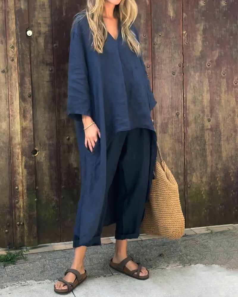 Carolyn™ Chic and Comfortable Set | Coordinated Top and Relaxed-Fit Bottoms