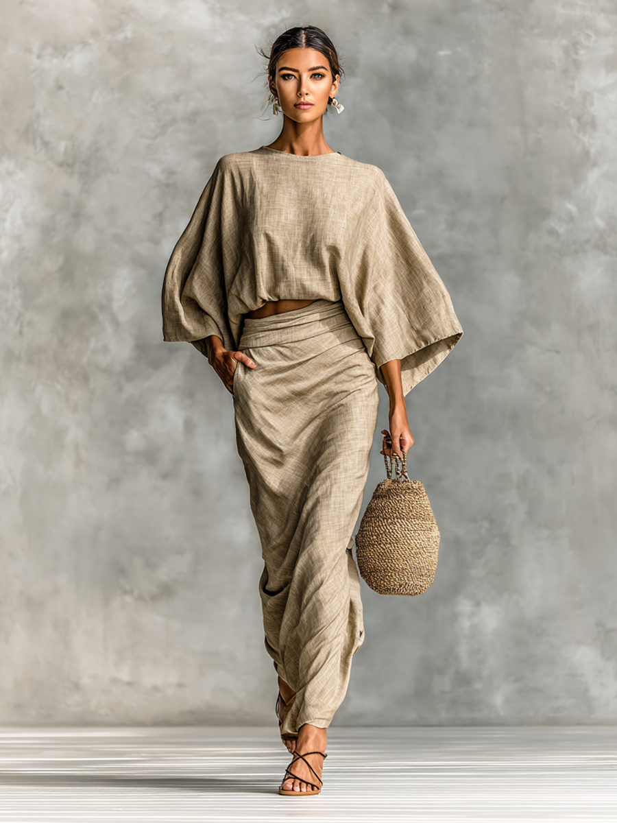 Skirt Set in Cotton Linen