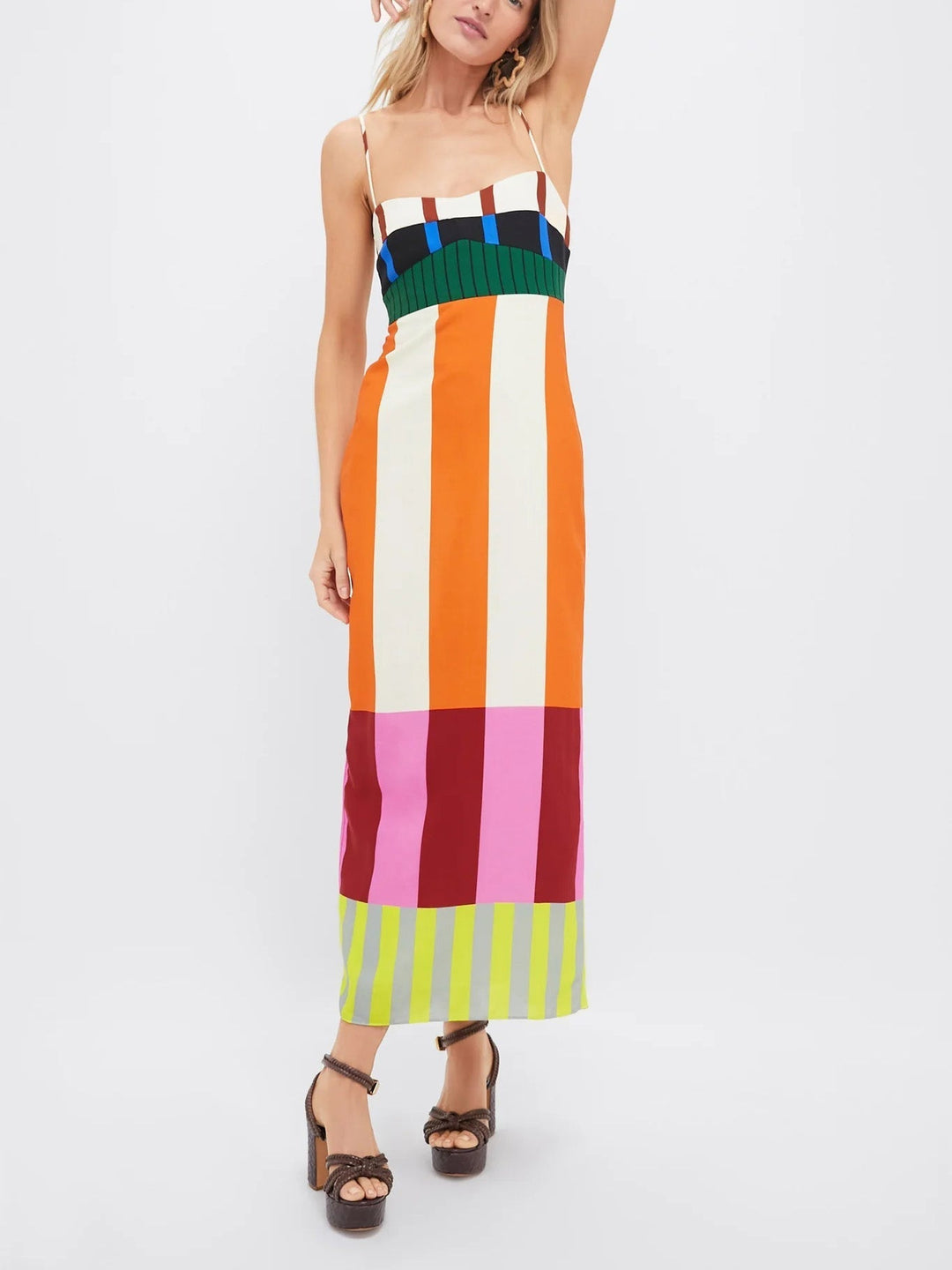 Paloma | Colorful Long Striped Dress