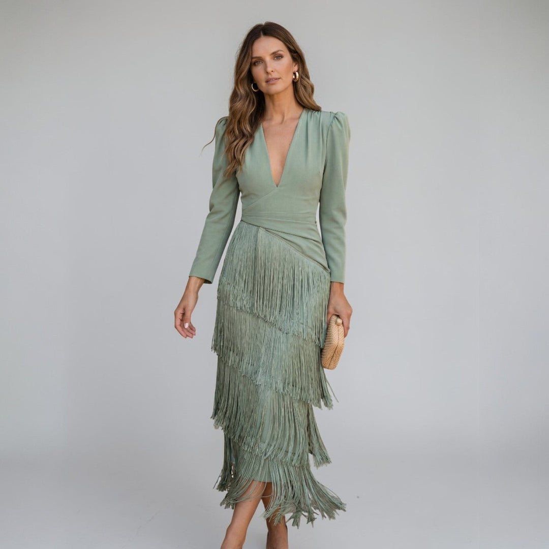 Sofia | Fringe-Detail Dress