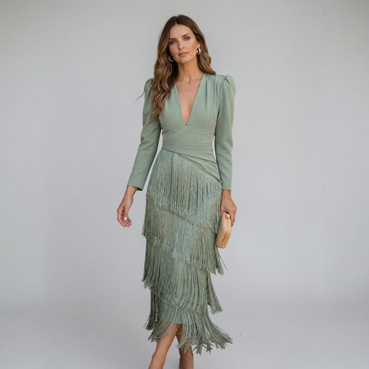 Sofia | Fringe-Detail Dress