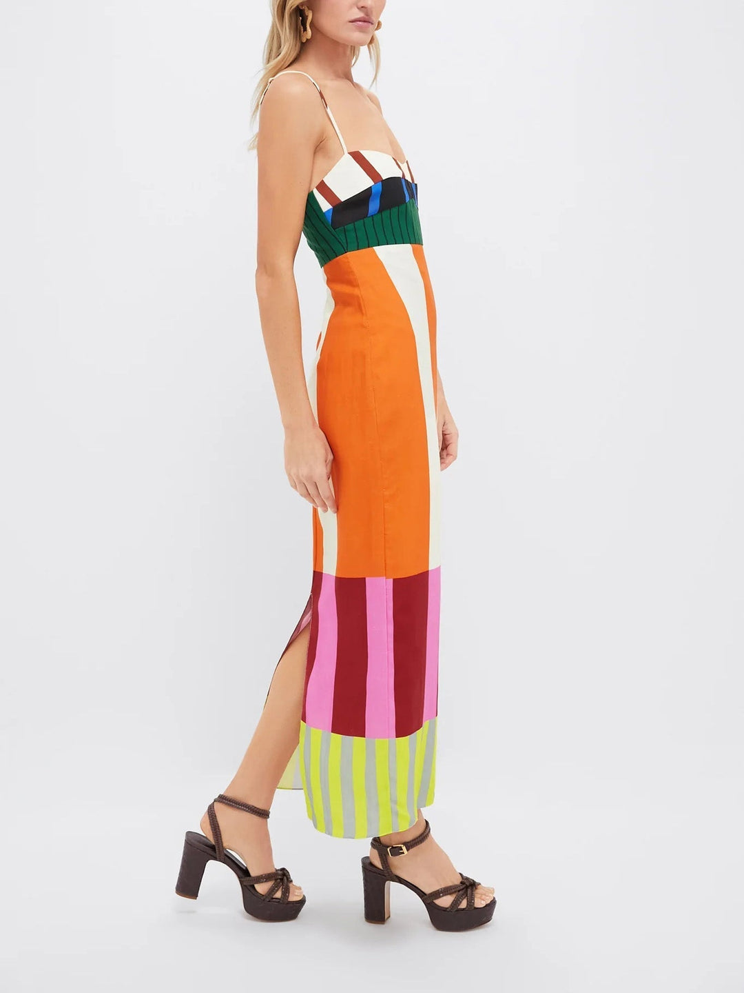 Paloma | Colorful Long Striped Dress