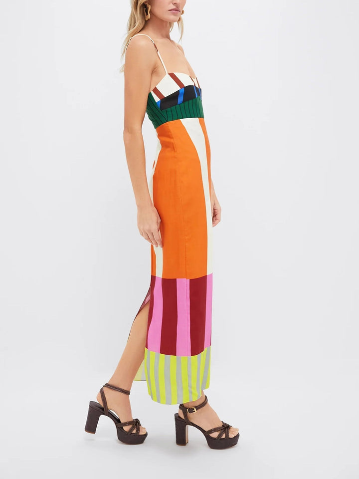 Paloma | Colorful Long Striped Dress