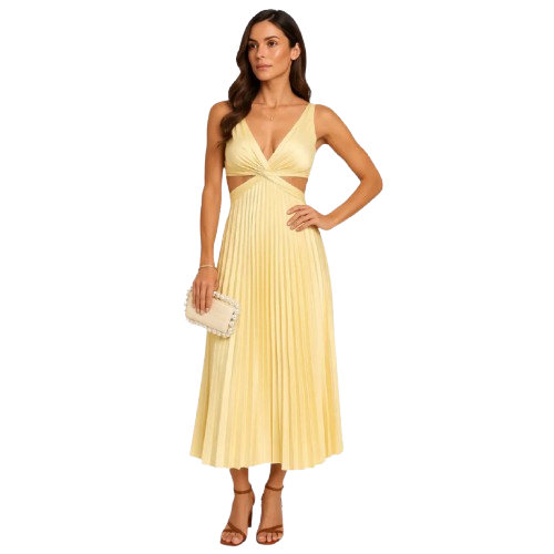 Bellezza Dress | Elegant Pleated Event Gown