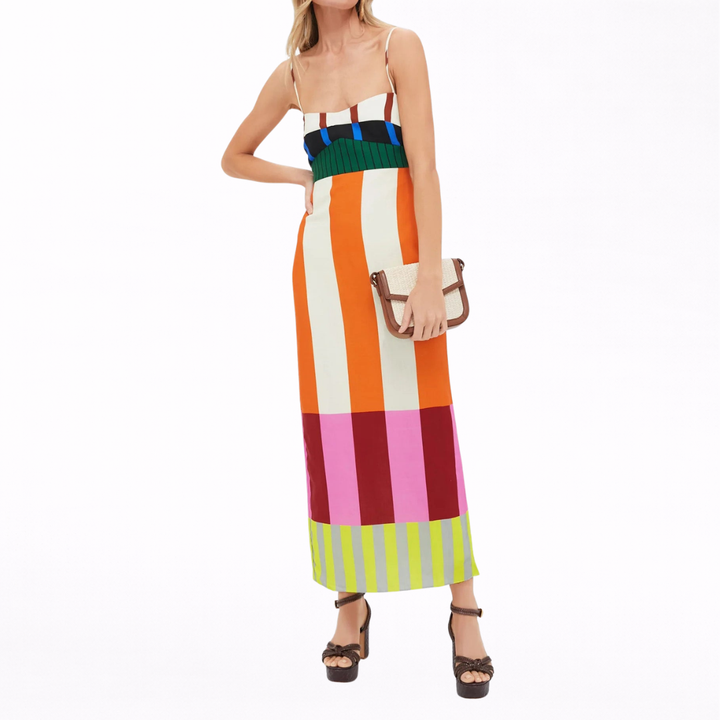 Paloma | Colorful Long Striped Dress