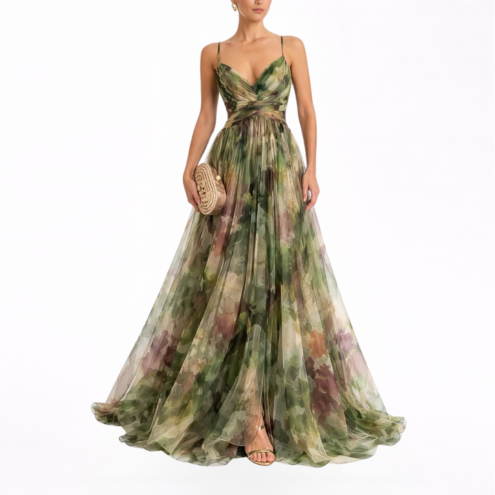 Giselle | Enchanting Floral Print Maxi Dress
