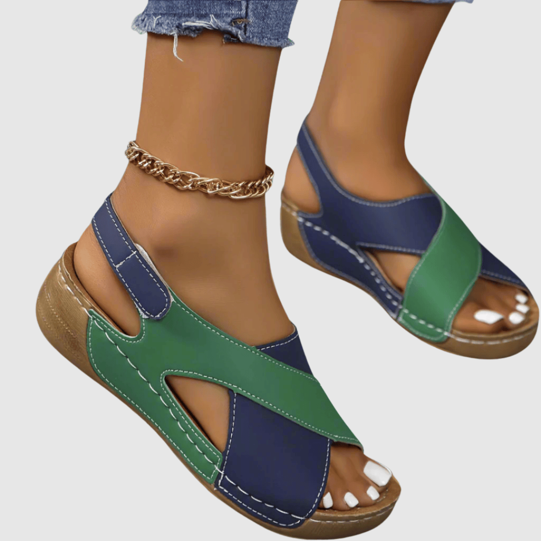 Hildegard - Bicolor Leather Sandal