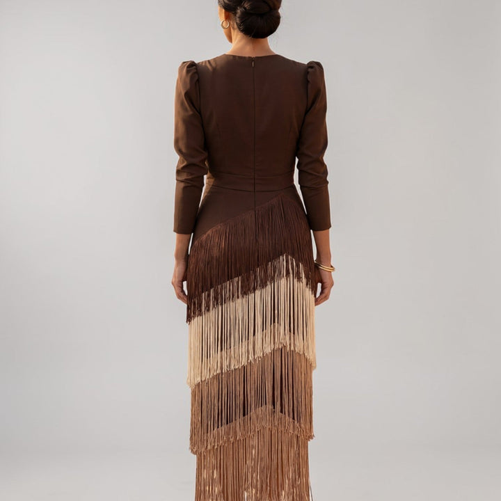Sofia | Fringe-Detail Dress