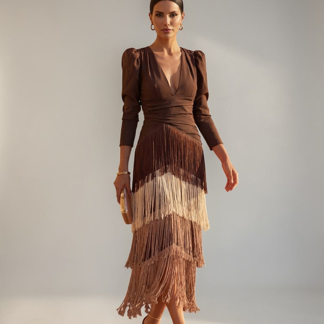 Sofia | Fringe-Detail Dress