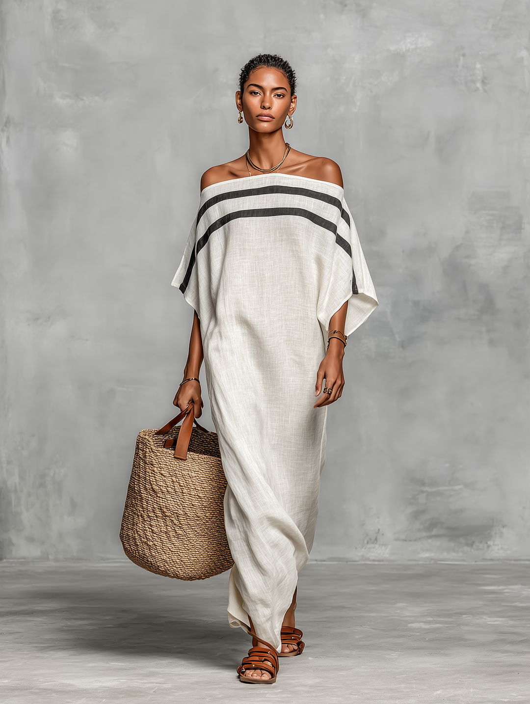 Simple Linen Maxi Dress