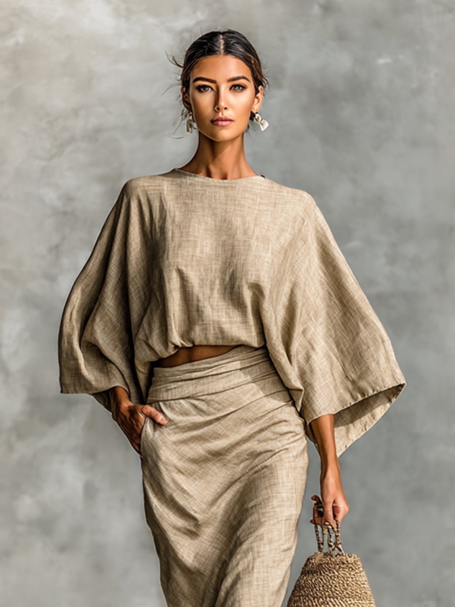 Skirt Set in Cotton Linen
