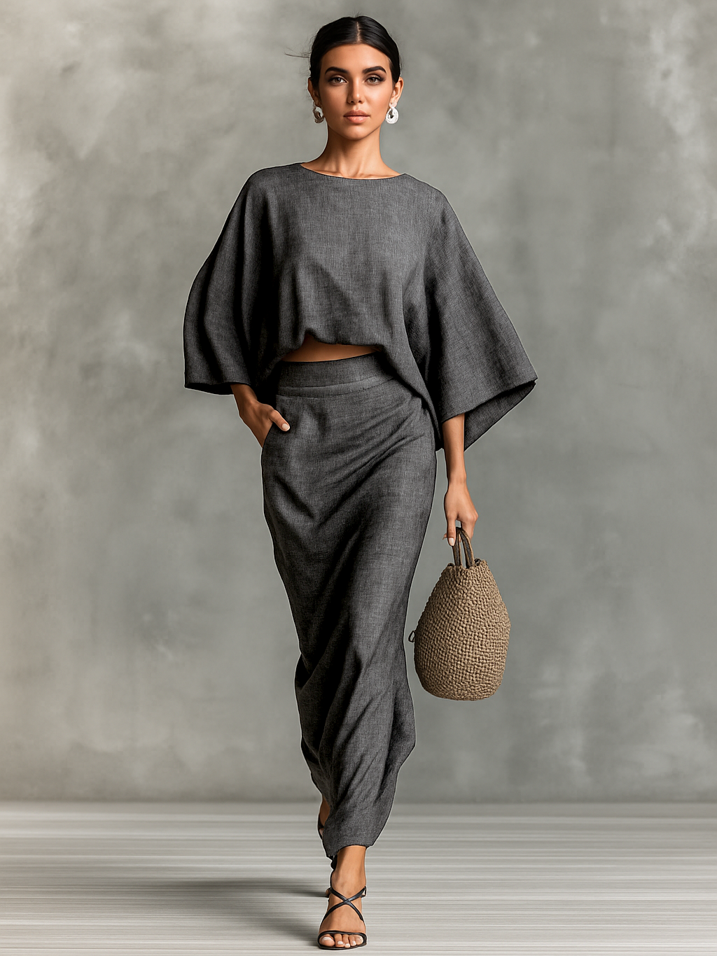 Skirt Set in Cotton Linen