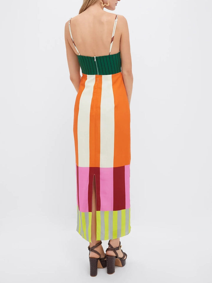 Paloma | Colorful Long Striped Dress